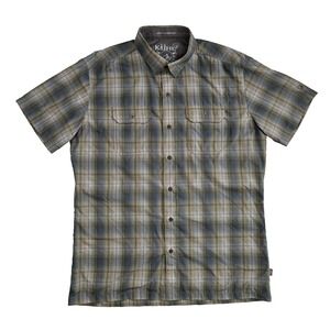 Kuhl Eluxur (Mens Medium) Button Up Shirt Plaid Short Sleeve‎ Hiking Outdoors